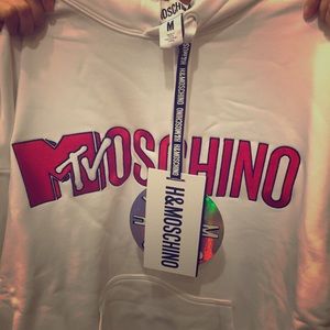 H & Moschino collab MTV Hoodie White - Medium (M)